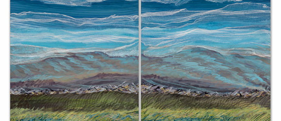 View of the Waves diptych
